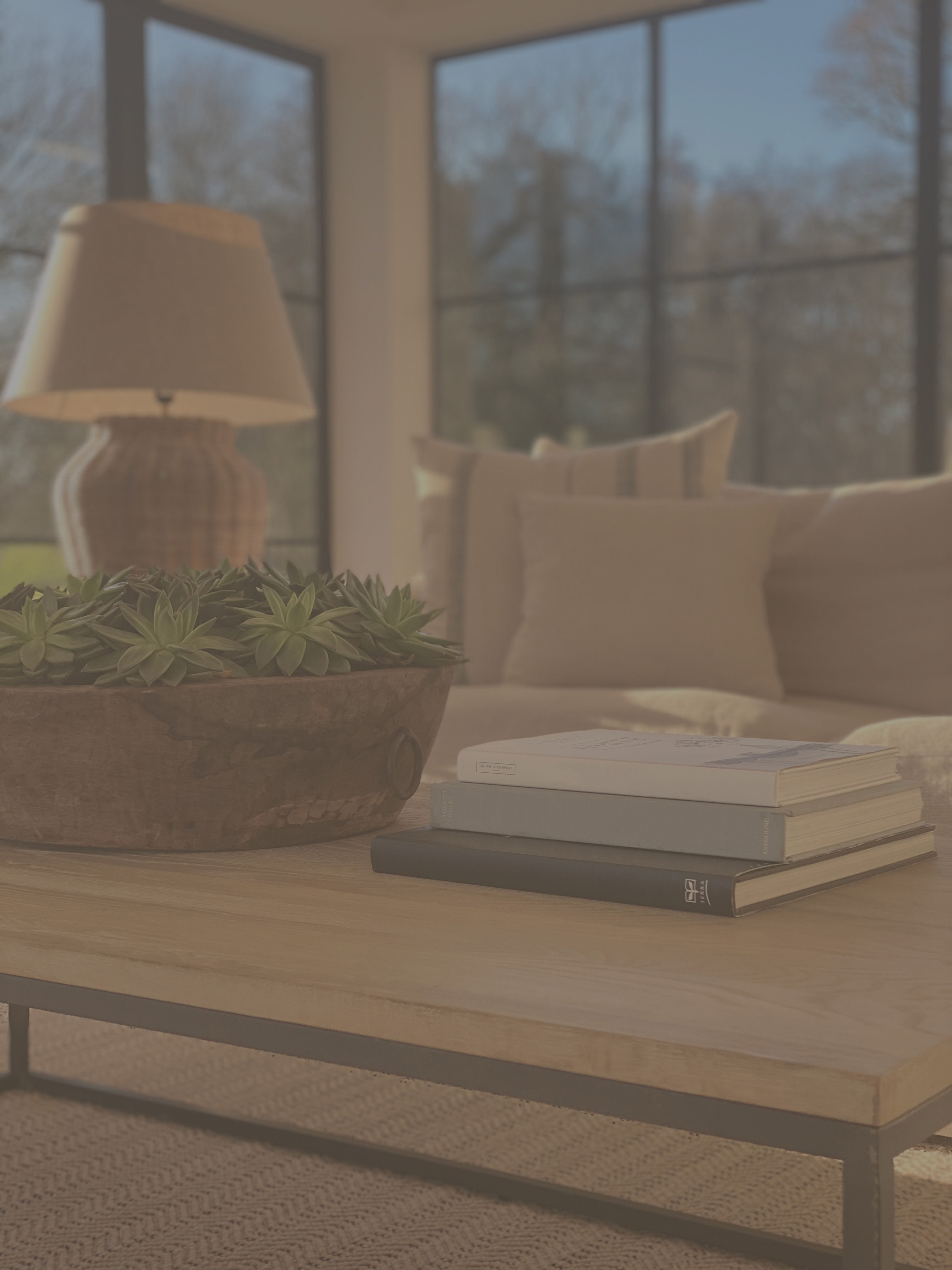 Interior view with coffee table